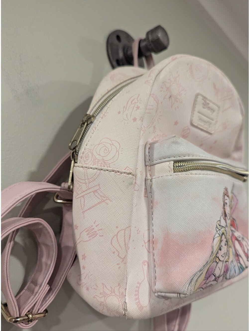 Disney Loungefly Princess Icons Mini Blackpack - Picture 5 of 12